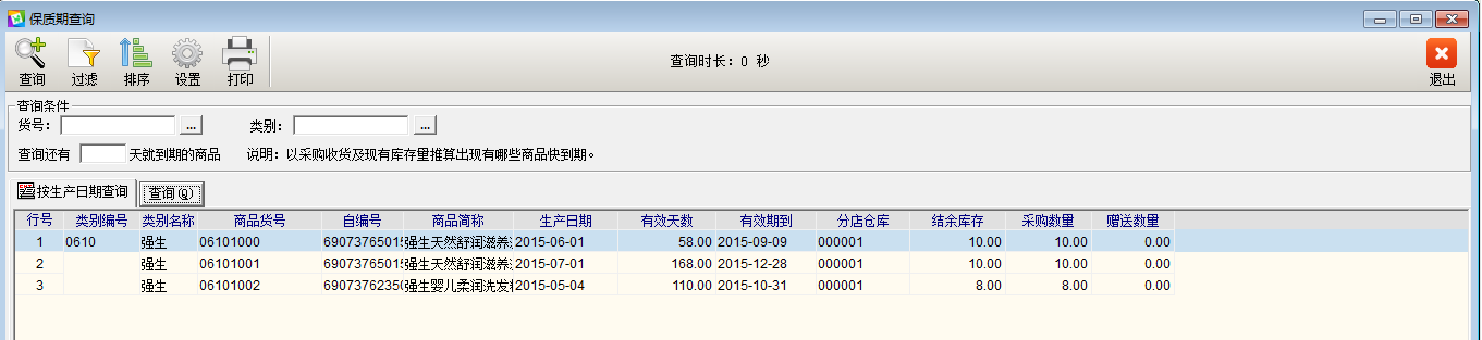 母嬰管理軟件商品的完整保質期管理